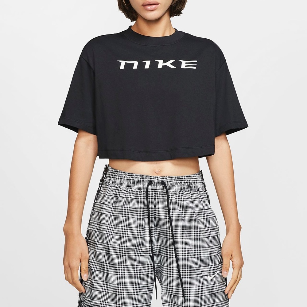 Nike Python Crop Top Tee Black